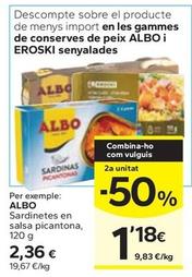 Oferta de Albo - Sardinetes En Salsa Picantona por 2,36€ en Caprabo