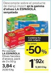 Oferta de La Española - Olives Farcides D'Anxova  por 3,84€ en Caprabo