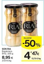 Oferta de Son Ria - Espárrecs 9/12 por 8,95€ en Caprabo