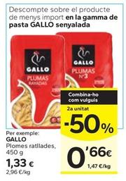Oferta de Gallo - Plomes Ratllades por 1,33€ en Caprabo