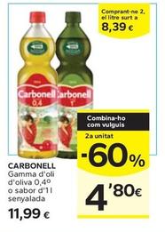 Oferta de Carbonell - Gamma D'Oli D'Oliva 0,4° O Sabor por 11,99€ en Caprabo