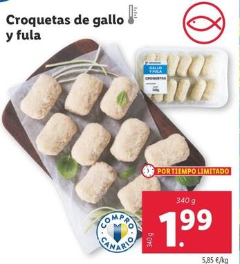 Oferta de Croquetas De Gallo Y Fula por 1,99€ en Lidl