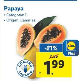 Oferta de Papaya por 1,99€ en Lidl