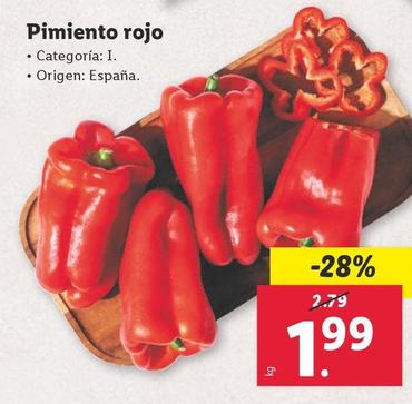 Oferta de España - Pimiento Rojo por 1,99€ en Lidl