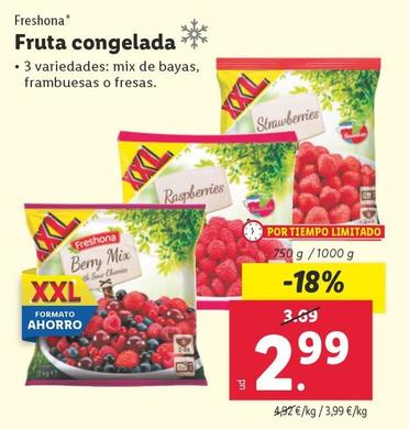 Oferta de Freshona - Fruta Congelada por 2,99€ en Lidl