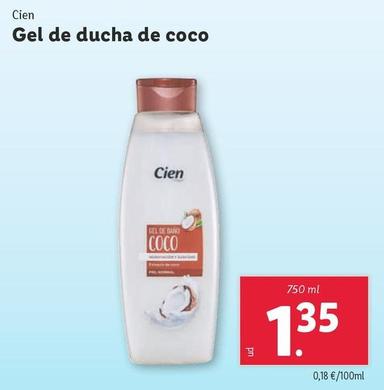 Oferta de Cien - Gel De Ducha De Coco por 1,35€ en Lidl