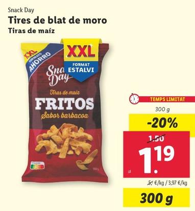 Oferta de Snack Day - Tiras De Maiz por 1,19€ en Lidl