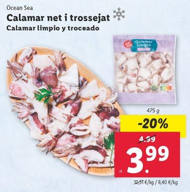 Oferta de Ocean Sea - Calamar Limpio Y Troceado por 3,99€ en Lidl