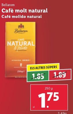 Oferta de Bellarom - Cafe Molido Natural por 1,75€ en Lidl