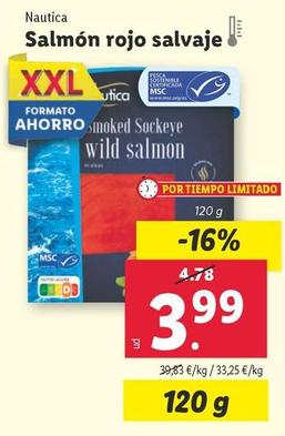 Oferta de Nautica - Salmón Rojo Salvaje por 3,99€ en Lidl