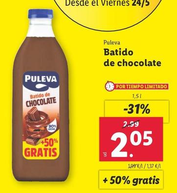 Oferta de Puleva - Batido De Chocolate por 2,05€ en Lidl