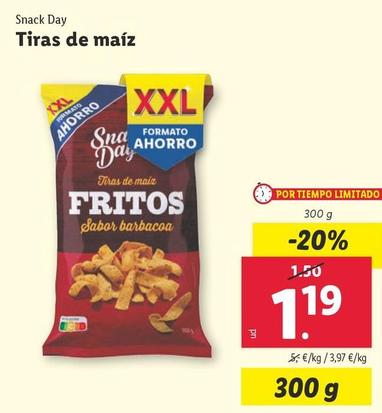 Oferta de Snack Day - Tiras De Maiz por 1,19€ en Lidl
