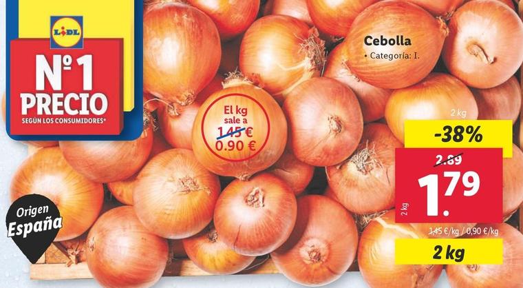 Oferta de Cebolla por 1,79€ en Lidl