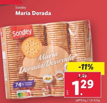 Oferta de Sondey - Maria Dorada por 1,29€ en Lidl