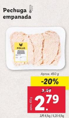 Oferta de Pechuga Empanada por 2,79€ en Lidl