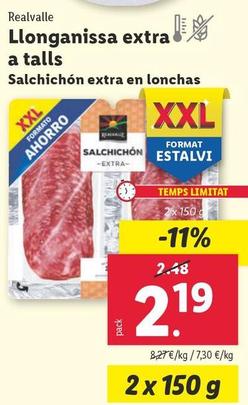 Oferta de Realvalle - Salchichón Extra En Lonchas por 2,19€ en Lidl