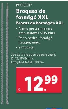 Oferta de Parkside - Brocas De Hormigon XXL por 12,99€ en Lidl