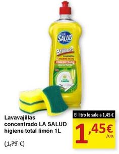 Oferta de Detergente lavavajillas por 1,45€ en SPAR