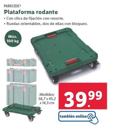 Oferta de Parkside - Plataforma Rodante por 39,99€ en Lidl