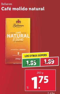 Oferta de Bellarom - Cafe Molido Natural por 1,75€ en Lidl