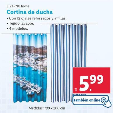 Oferta de Livarno Home - Cortina De Ducha por 5,99€ en Lidl