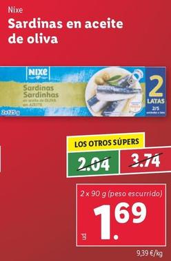 Oferta de Nixe - Sardinas En Aceite De Oliva por 1,69€ en Lidl