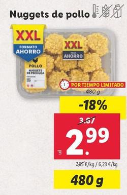 Oferta de Nuggets De Pollo por 2,99€ en Lidl