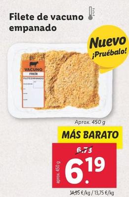 Oferta de Filete De Vacuno Empanado por 6,19€ en Lidl