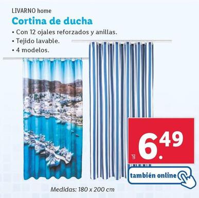 Oferta de Livarno Home - Cortina De Ducha por 6,49€ en Lidl