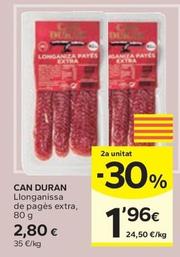 Oferta de Can Duran - Llonganissa De Pagès Extra por 2,8€ en Caprabo