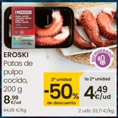 Oferta de Eroski - Patas De Pulpo Cocidos por 8,99€ en Eroski