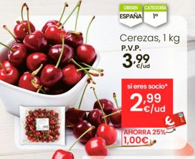 Oferta de Cerezas 1 Kg por 3,99€ en Eroski