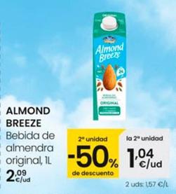 Oferta de Almond Breeze - Bebida De Almendra Original  por 2,09€ en Eroski