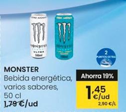Oferta de Monster - Bebida Energética Varios Sabores por 1,45€ en Eroski
