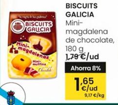 Oferta de Biscuits Galicia - Mini - Magdalena De Chocolate  por 1,65€ en Eroski