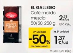 Oferta de El Gallego - Café Molido Mezcla  por 2,75€ en Eroski