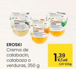 Oferta de Eroski - Crema De Calabacin, Calabaza O Verduras por 1,39€ en Eroski