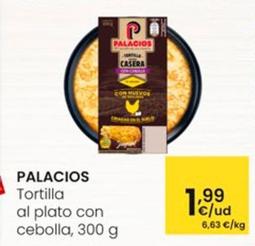 Oferta de Palacios - Tortilla Al Plato Con Cebolla por 1,99€ en Eroski