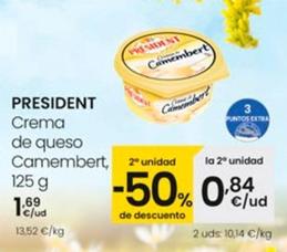 Oferta de Président - Crema De Queso Camembert por 1,69€ en Eroski