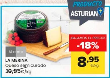 Oferta de La Merina - Queso Semicurado por 8,95€ en Autoservicios Familia