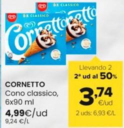 Oferta de Cornetto - Cono Classico por 4,99€ en Autoservicios Familia