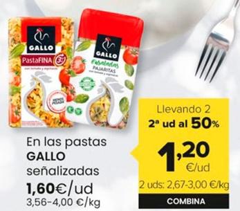 Oferta de Gallo - En Las Pastas Senalizadas por 1,6€ en Autoservicios Familia