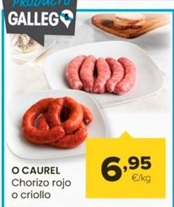 Oferta de O Caurel - Chorizo Rojo O Criollo por 6,95€ en Autoservicios Familia