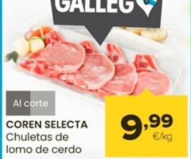 Oferta de Coren Selecta - Chuletas De Lomo Cerdo por 9,99€ en Autoservicios Familia