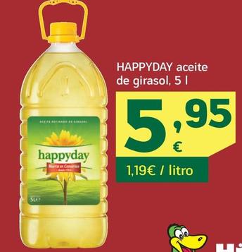 Oferta de Happy Day - Aceite De Girasol por 5,95€ en HiperDino