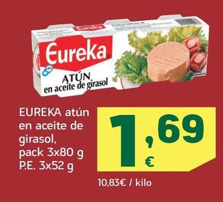 Oferta de Eureka - Atun En Aceite De Girasol por 1,69€ en HiperDino
