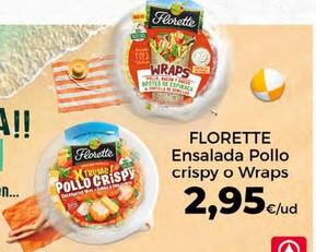 Oferta de Florette - Ensalada Pollo Crispy O Wraps por 2,95€ en SPAR Lanzarote