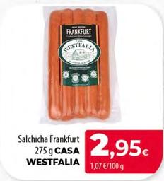 Oferta de Casa Westfalia - Salchicha Frankfurt por 2,95€ en SPAR Lanzarote