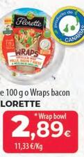 Oferta de Florette - Ensalada Wraps Bacon Bowl por 2,89€ en Spar Tenerife