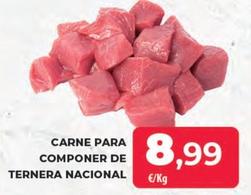 Oferta de Carne Para Componer De Ternera Nacional por 8,99€ en Spar Tenerife